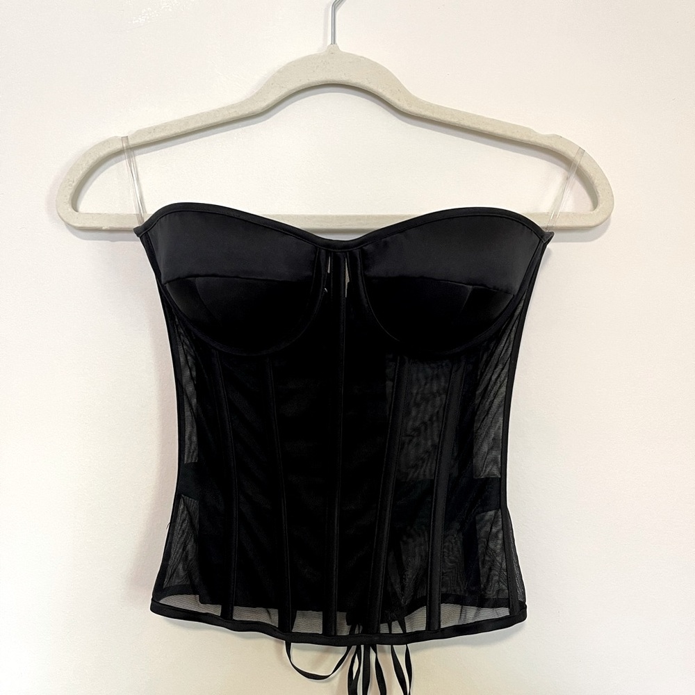 Black sheer corset - Picture 2 of 4